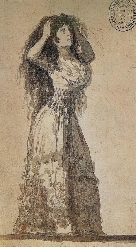 Francisco Goya The Duchess of Alba arranging her hair Sweden oil painting art